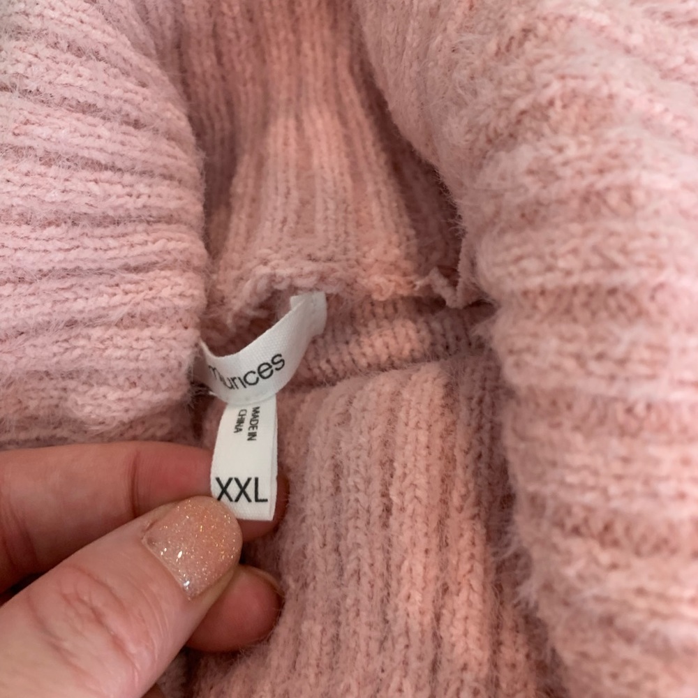 Solid Turtle Neck Boyfriend Pullover Sweater - image 4